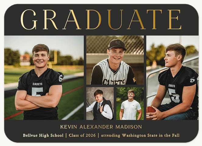 Shining Grid Graduation Cards