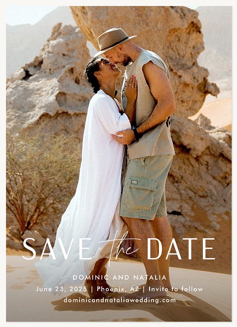 Middle Script Save the Date Cards