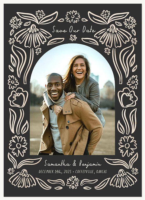 Botanical Border Save the Date Cards