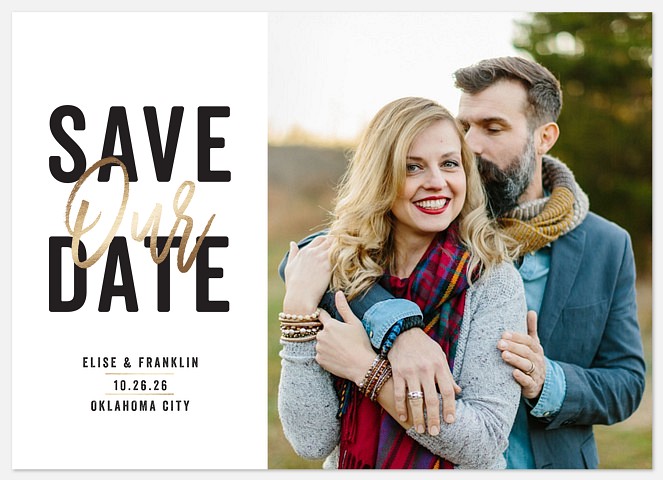 Modern Billboard Save the Date Photo Cards