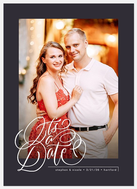 Flourished Save the Date Photo Cards