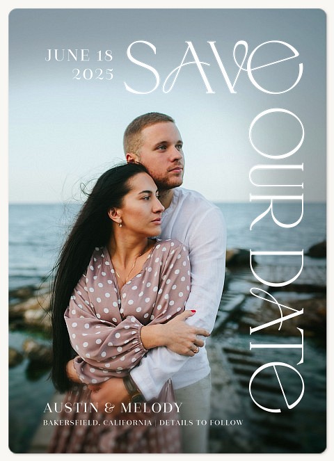 Modern Edit Wedding Save the Date Magnets