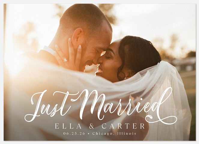 Pretty Script Wedding Announcements