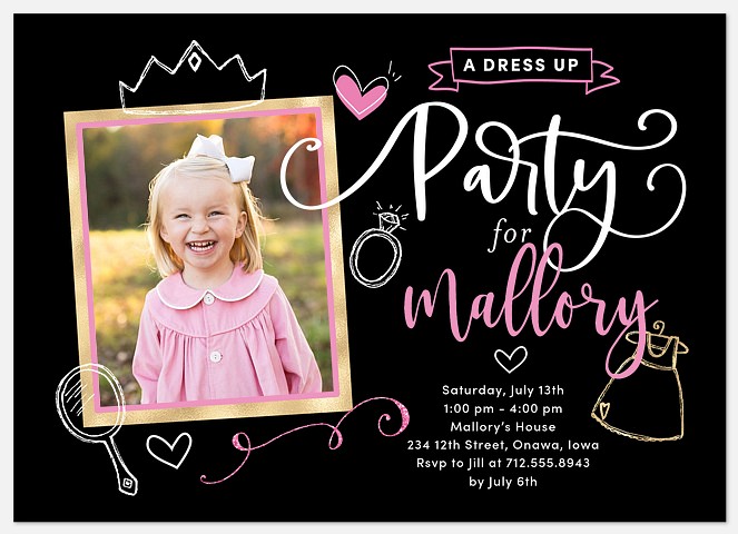 Dress Up Kids' Birthday Invitations