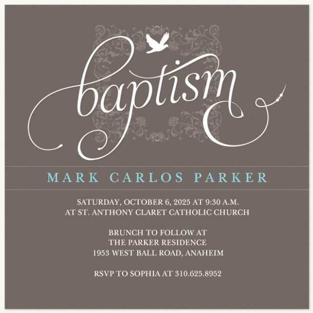 Love Dove Baptisms & Christening Invitations