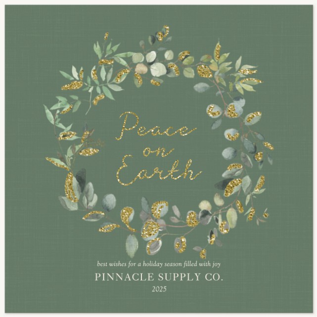 Eucalyptus Wreath Business Holiday Cards