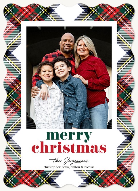 Festive Pattern Personalized Holiday Cards