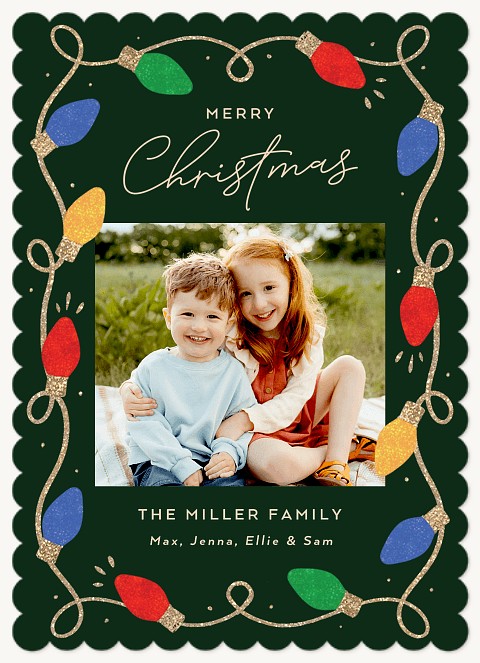 Candy Color Personalized Holiday Cards
