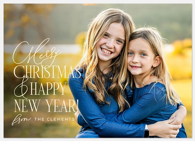 On The Side Holiday Photo Cards