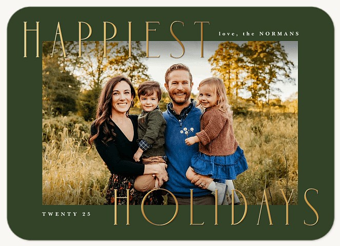 Radiant Wishes Personalized Holiday Cards
