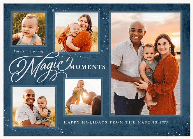 Star Collage Personalized Holiday Cards