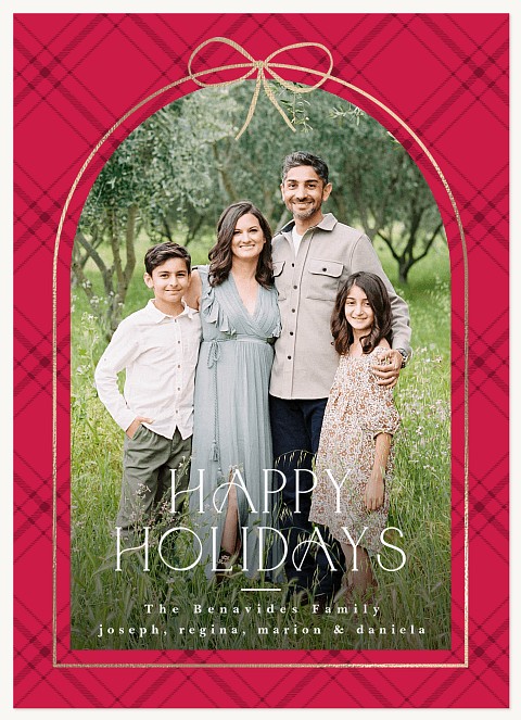 Graceful Ribbon Personalized Holiday Cards