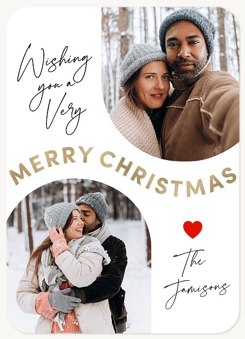 Swirling Arches Personalized Holiday Cards
