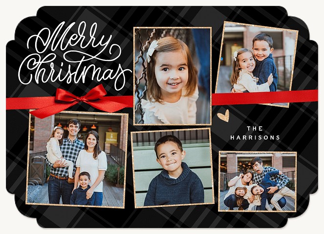 Merry Ribbon Personalized Holiday Cards