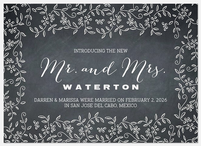 Very Vines Wedding Announcements