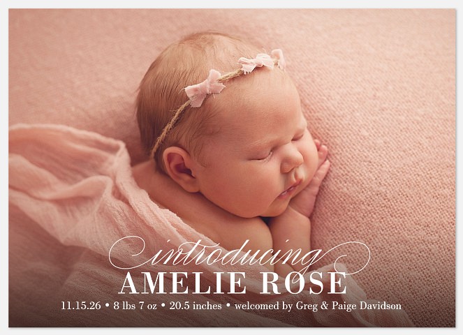 Gentle Lullaby  Baby Birth Announcements