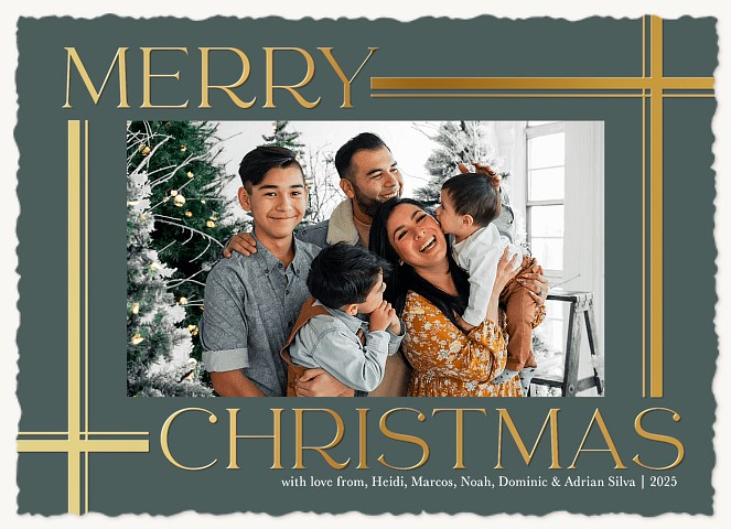 Framed Elegance Personalized Holiday Cards