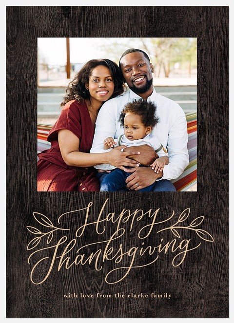 Rustic Thanks Thanksgiving Cards