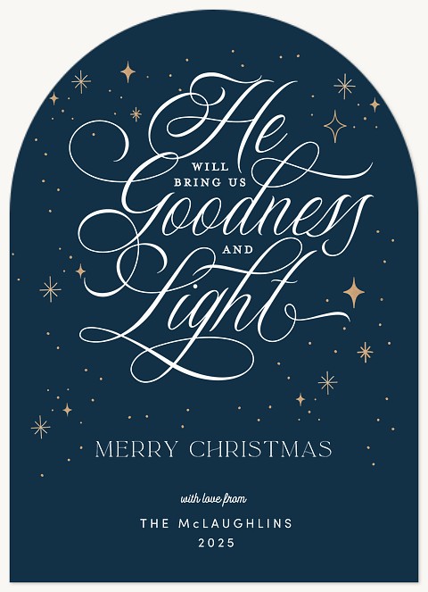 Celestial Grace Personalized Holiday Cards