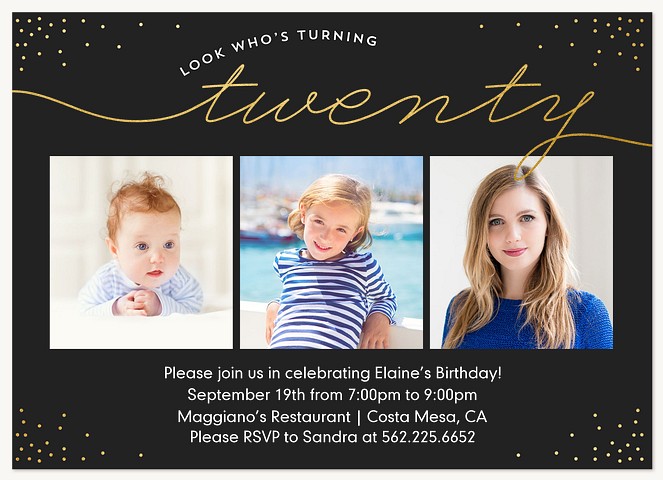Passing Time Adult Birthday Party Invitations