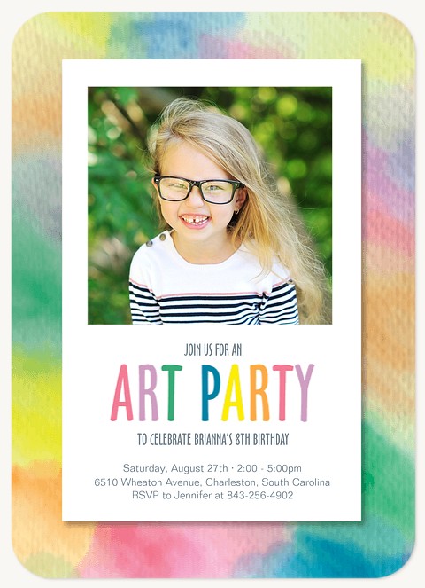 Artistic Talent Kids Birthday Invitations