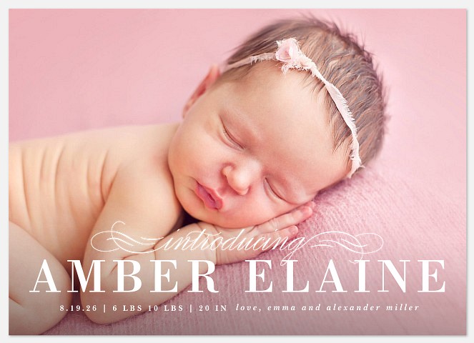Chic Baby Baby Birth Announcements