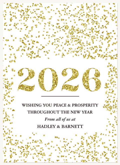 Confetti Glitter Business Holiday Cards