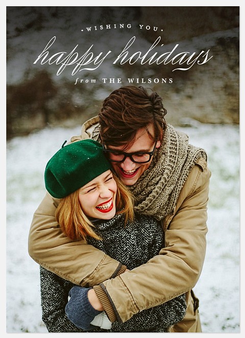 Luxe Wintertime Holiday Photo Cards