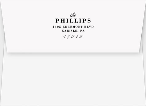 Black Tie Return Address Envelopes