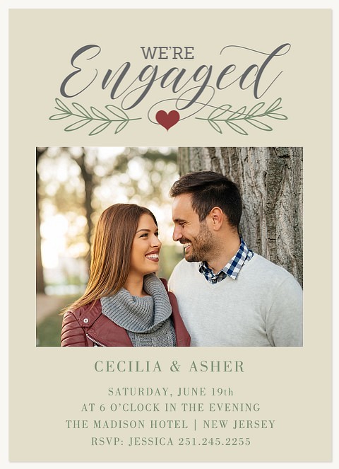 Olive Branches Engagement Party Invitations