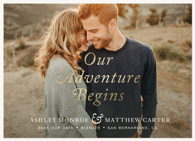 Our Adventure Begins Save the Date Cards