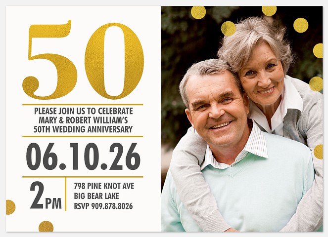 Stunning Achievement  Anniversary Invitations