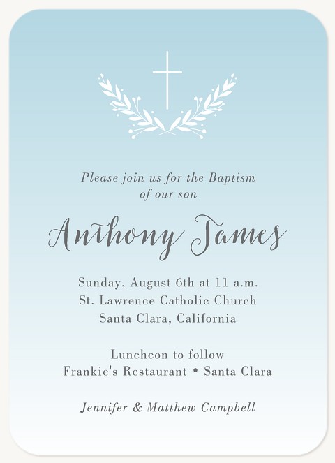 Blessed Laurels Baptisms & Christening Invitations