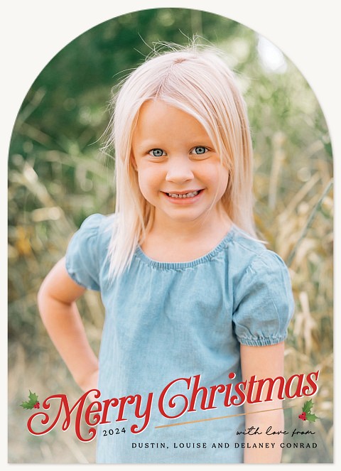 Sideways Greeting Personalized Holiday Cards