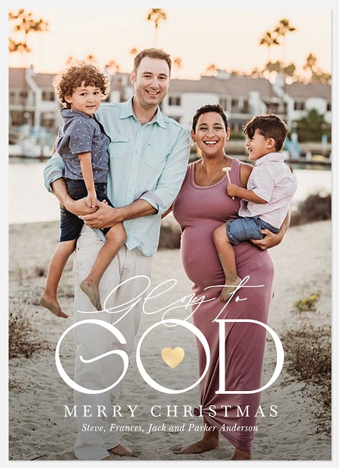 Glory to God Holiday Photo Cards