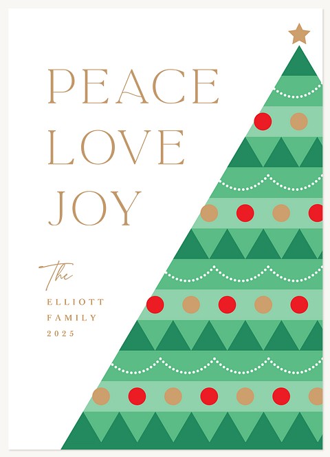 Mid Century Personalized Holiday Cards