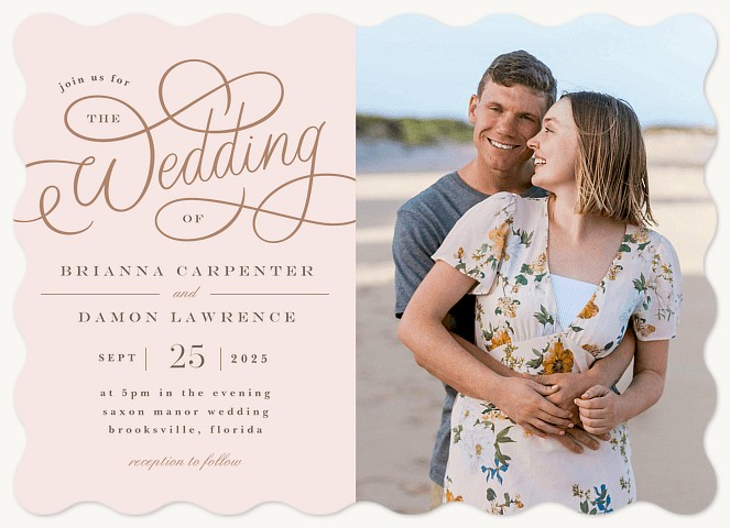 Swirling Script Wedding Invitations