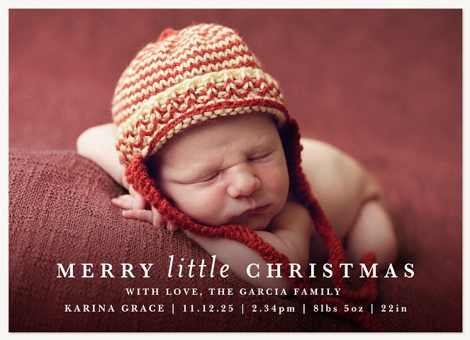 Little Merry  Holiday Birth Announcements