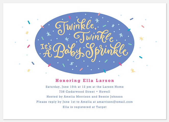 Twinkles & Sprinkles Baby Shower Invitations