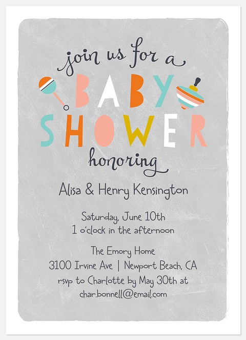 Topsy Turvy Baby Shower Invitations