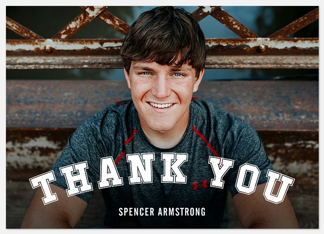 Varsity Grad Thank You Cards 