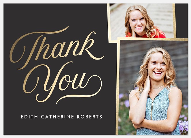 Golden Snapshots Thank You Cards 