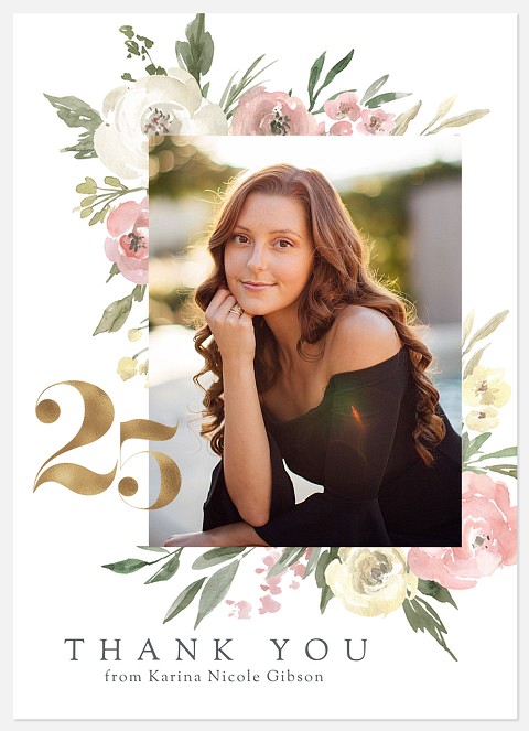 Floral Flourish Thank You Cards 