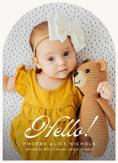 Retro Hello Baby Announcements