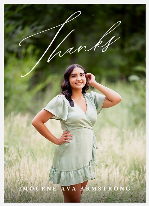 Refined Script Thank You Cards 