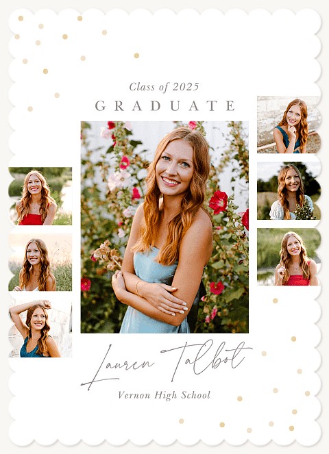 Confetti Edges Graduation Cards
