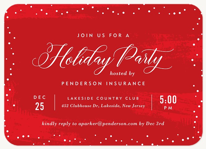 Bedazzled Holiday Party Invitations