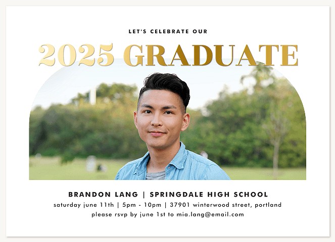 Minimalist Archway Graduation Cards