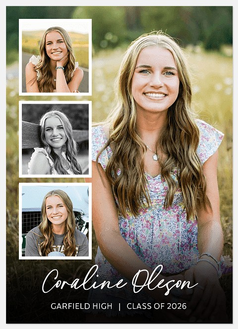 Side Trio Graduation Cards