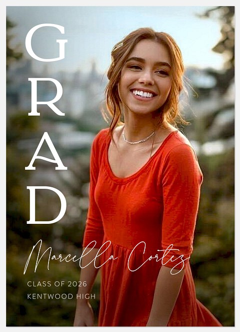 Vertical Overlay Graduation Cards